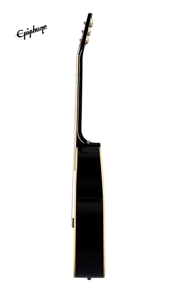 (Epiphone Inspired by Gibson Custom) Epiphone J-180 LS Acoustic-Electric Guitar - Ebony - Image 4
