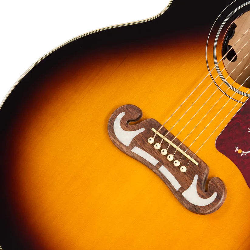 Epiphone J-200 Studio Acoustic-Electric Guitar - Vintage Sunburst - Image 3