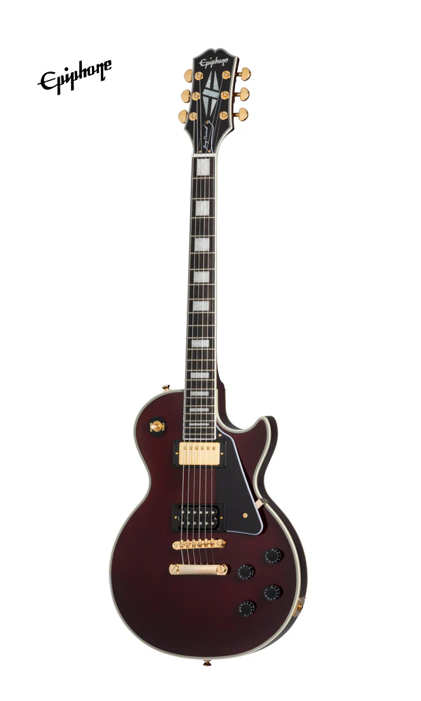 Epiphone Jerry Cantrell "Wino" Les Paul Custom Electric Guitar, Case Included - Wine Red - Image 2