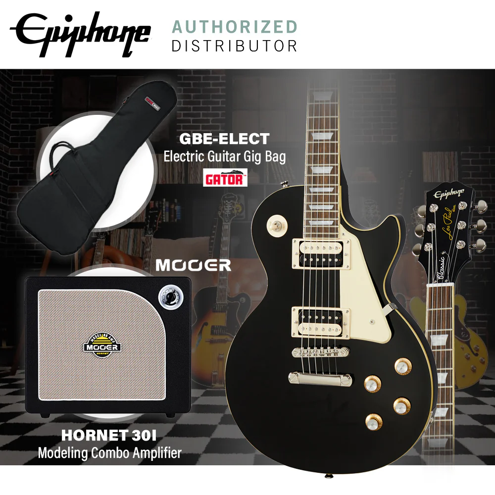 Epiphone Les Paul Classic Electric Guitar - Ebony - Image 4