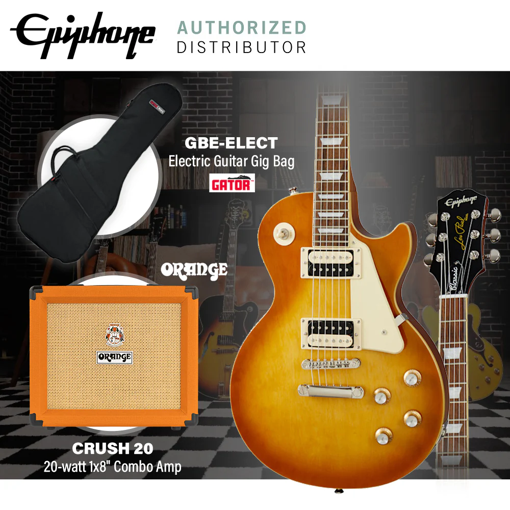 Epiphone Les Paul Classic Electric Guitar - Honey Burst - Image 3