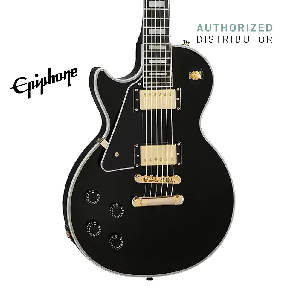 Epiphone Les Paul Custom Left-handed Electric Guitar with Premium Gigbag - Ebony