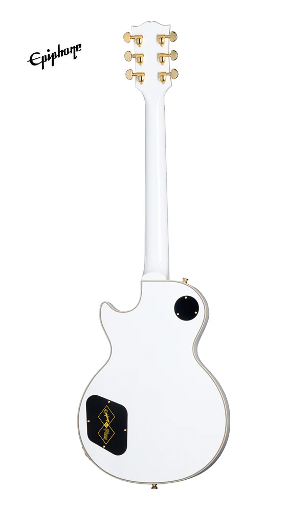 (Epiphone Inspired by Gibson Custom) Epiphone Les Paul Custom Electric Guitar - Alpine White - Image 3