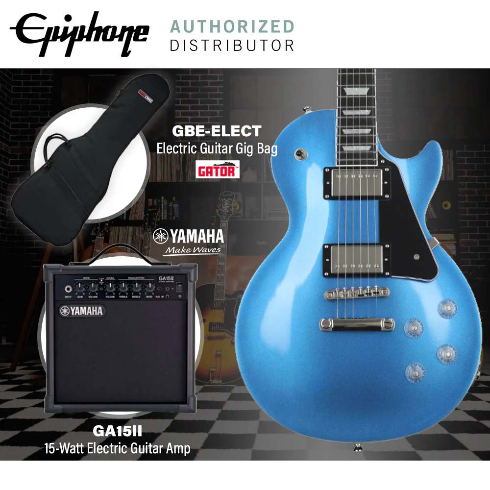 Epiphone Les Paul Modern Electric Guitar - Radio Blue Metallic - Image 3
