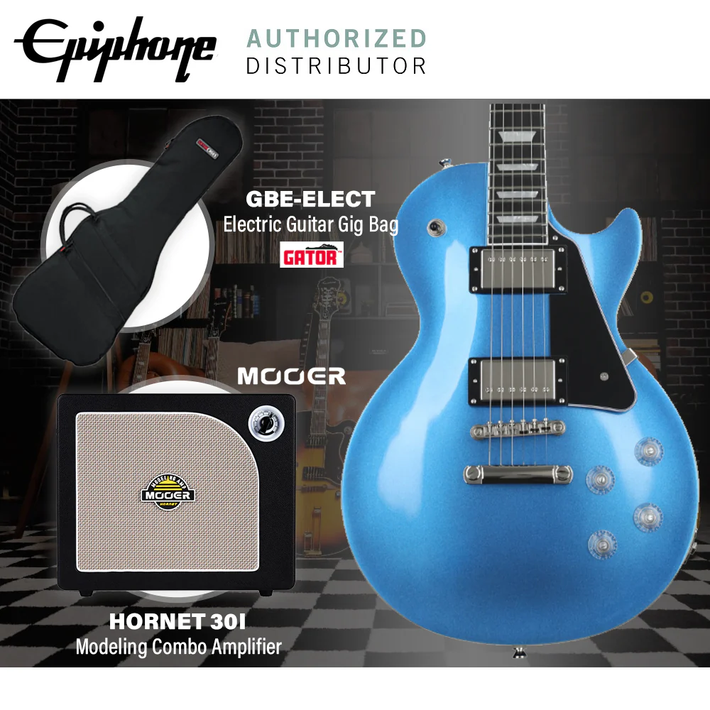 Epiphone Les Paul Modern Electric Guitar - Radio Blue Metallic - Image 4