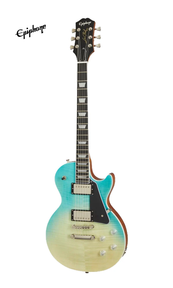 Epiphone Les Paul Modern Figured Electric Guitar - Caribbean Blue Fade - Image 6