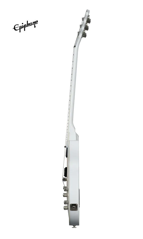 Epiphone Les Paul Prophecy Electric Guitar with Premium Gig Bag - Aged White Tiger - Image 4