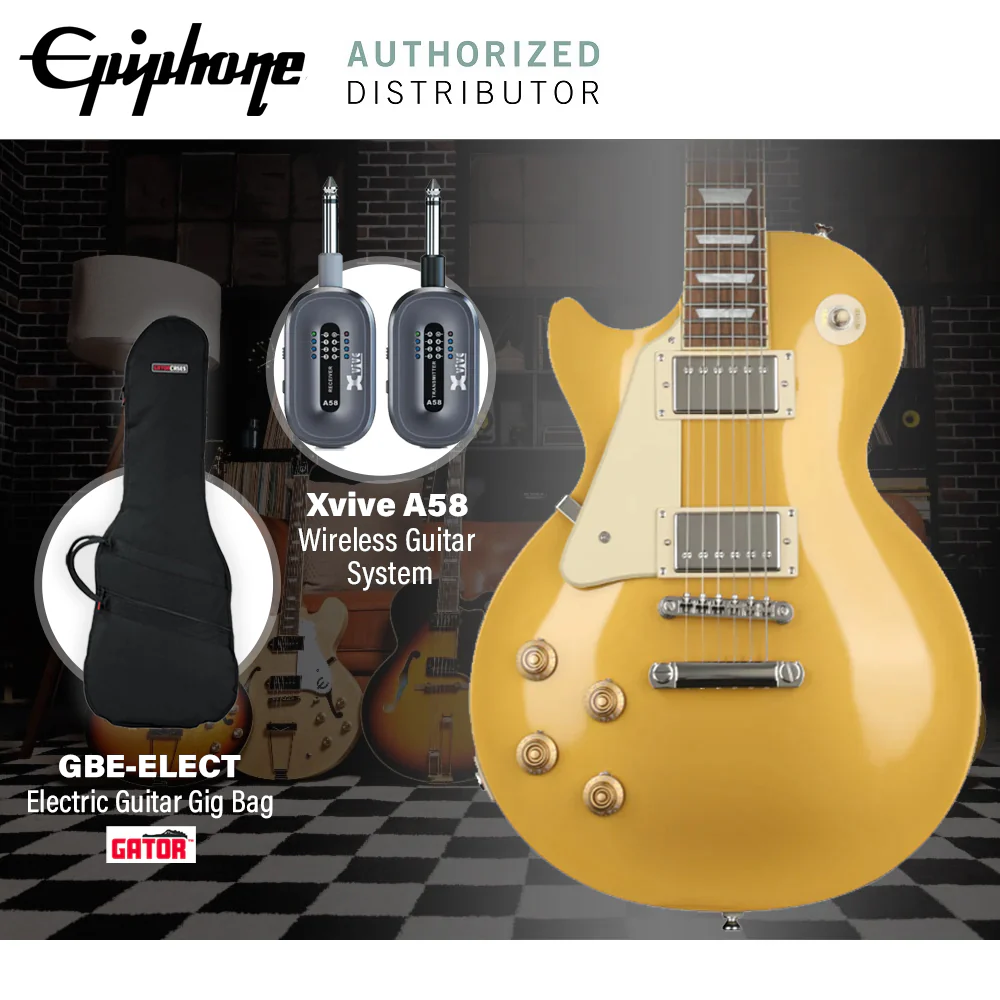 Epiphone Les Paul Standard 50s Left-Handed Electric Guitar - Metallic Gold - Image 2
