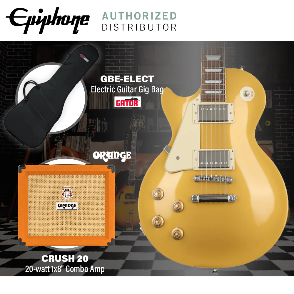 Epiphone Les Paul Standard 50s Left-Handed Electric Guitar - Metallic Gold - Image 3