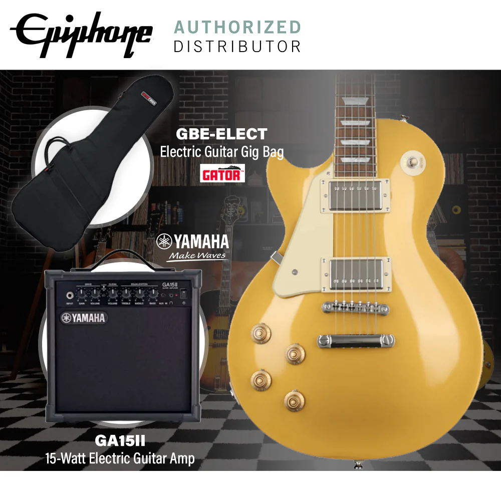 Epiphone Les Paul Standard 50s Left-Handed Electric Guitar - Metallic Gold - Image 4