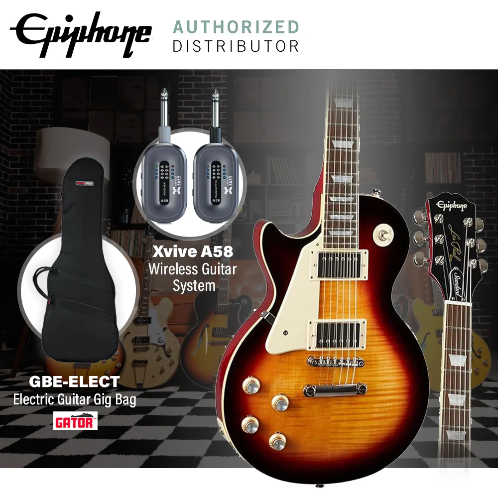 Epiphone Les Paul Standard 60s Left-Handed Electric Guitar - Bourbon Burst - Image 2