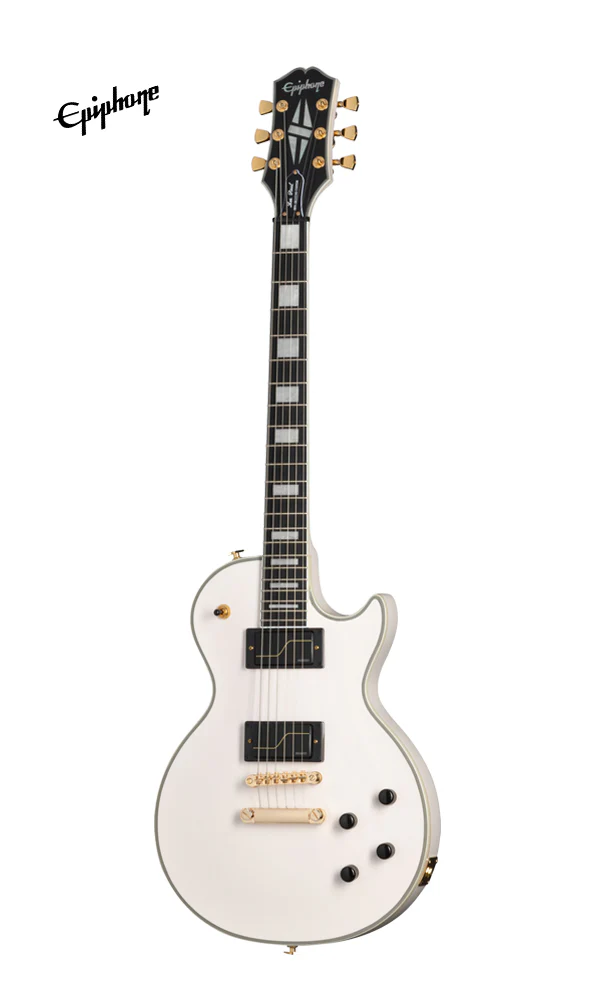 Epiphone Matt Heafy Les Paul Custom Origins Electric Guitar, Case Included - Bone White - Image 2