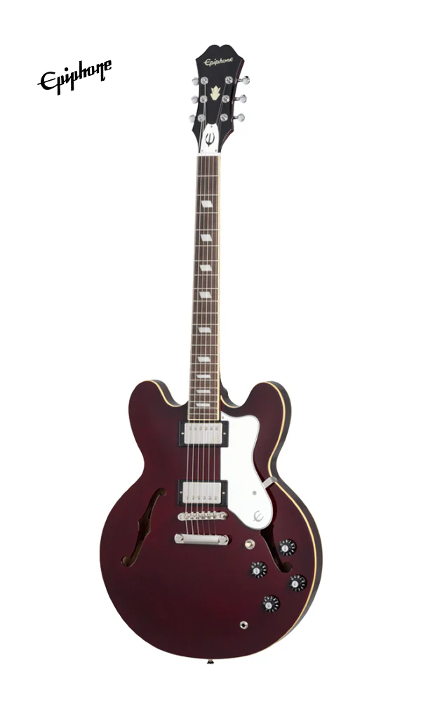 Epiphone Noel Gallagher Riviera Semi-Hollowbody Electric Guitar, Case Included - Dark Red Wine - Image 2