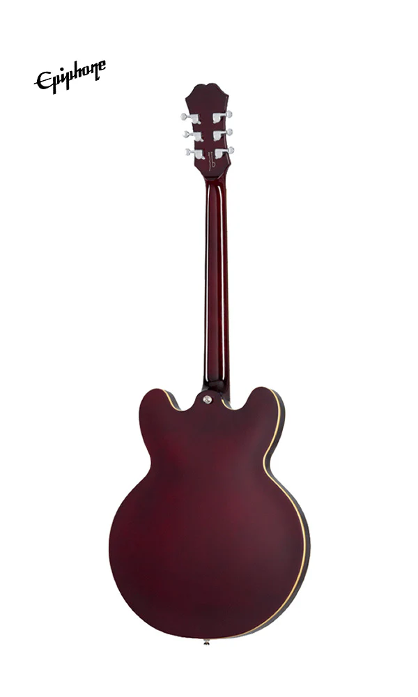 Epiphone Noel Gallagher Riviera Semi-Hollowbody Electric Guitar, Case Included - Dark Red Wine - Image 3