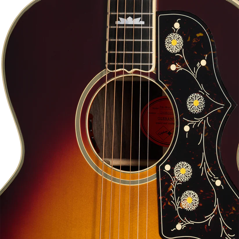 Epiphone Pre-War SJ-200 Rosewood Reissue Acoustic-Electric Guitar - Vintage Sunburst - Image 3