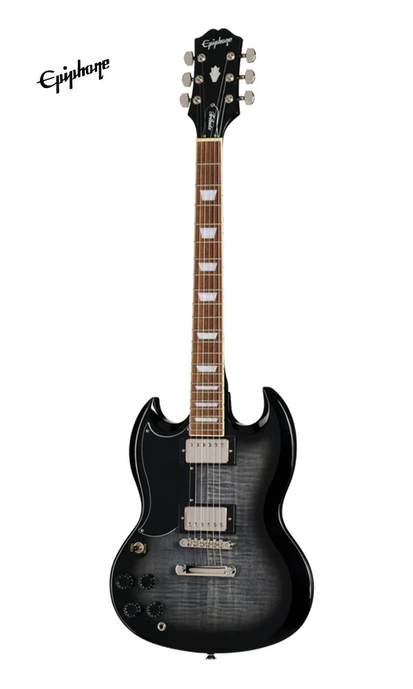 Epiphone SG Tribute Plus Left-handed Electric Guitar - Transparent Ebony - Image 2