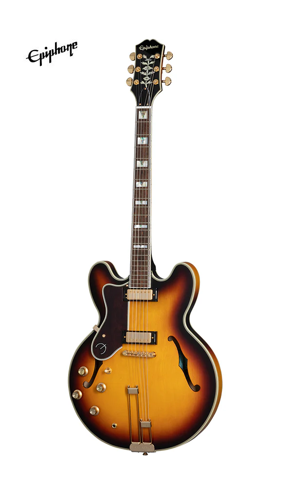 Epiphone Sheraton Frequensator Semi-hollowbody Left-handed Electric Guitar - Vintage Sunburst - Image 2