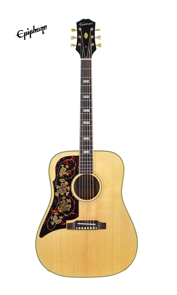 Epiphone USA Frontier Left-Handed Acoustic-Electric Guitar, Case Included - Antique Natural [Made in USA] - Image 2