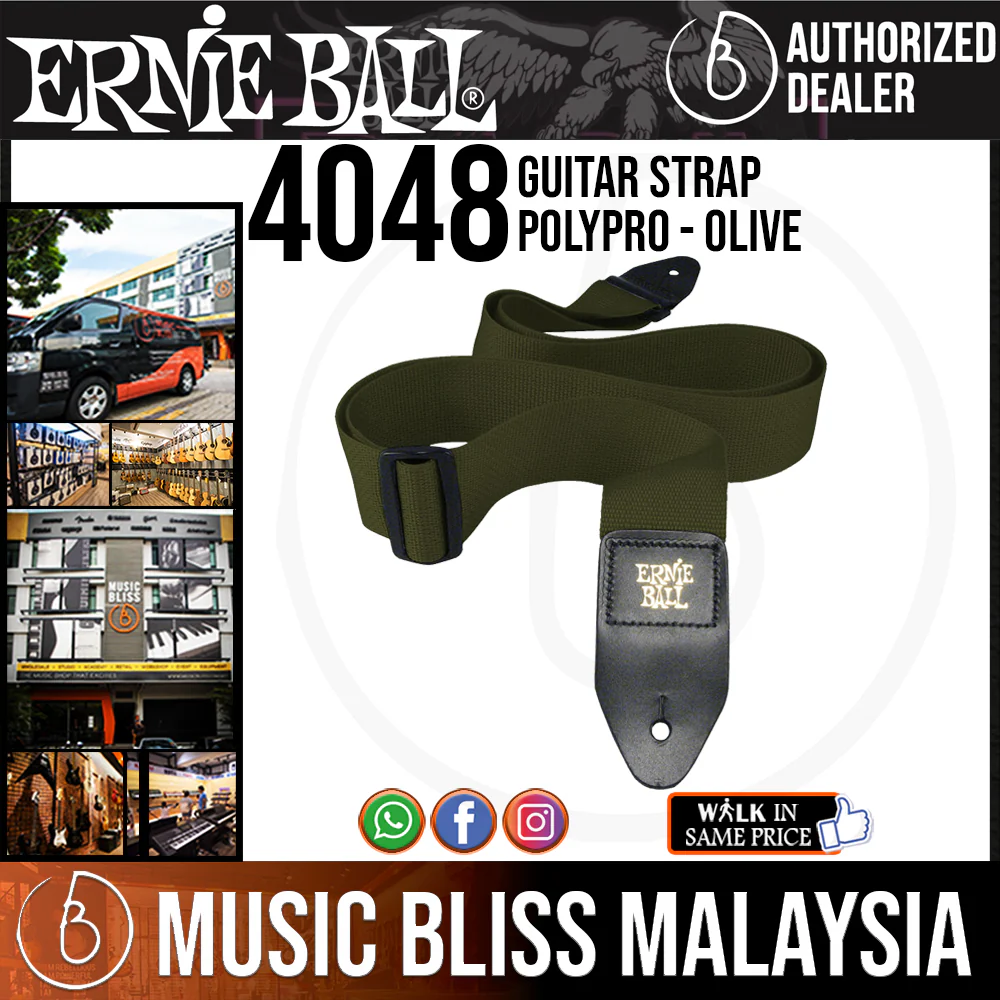 Ernie Ball 2" Polypro Guitar Strap - Olive
