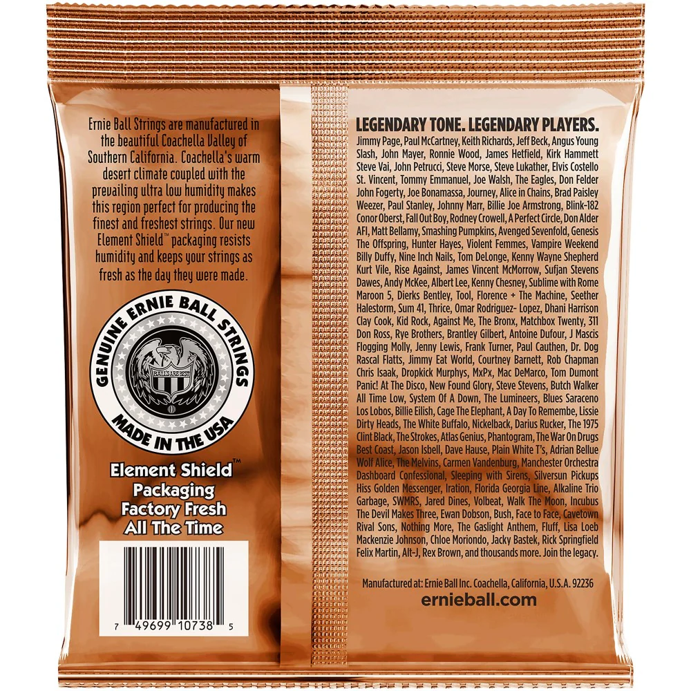 Ernie Ball 2152 12-string Custom Light Earthwood Phosphor Bronze Acoustic Guitar Strings - Image 2