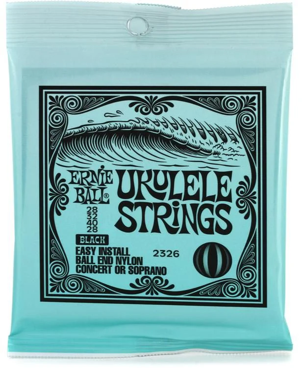 Ernie Ball 2326 Concert/Soprano Nylon Ball End Ukulele Strings - Black - Image 2