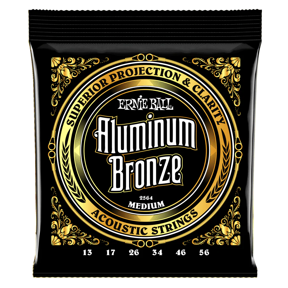 Ernie Ball 2564 Medium Aluminum Bronze Acoustic Strings (13-56) - Image 2