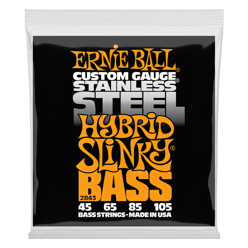 Ernie Ball 2843 Hybrid Slinky Stainless Steel Electric Bass Strings (45-105) - Image 2