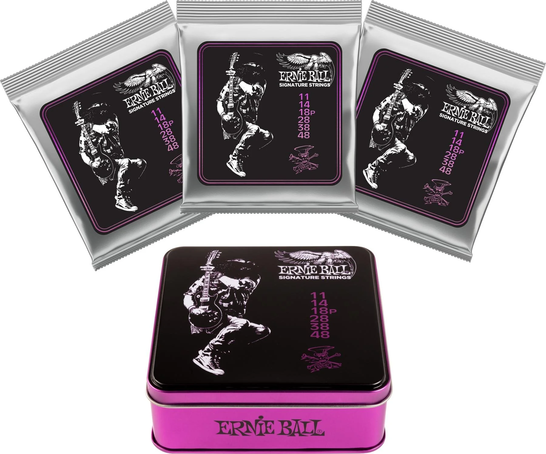 Ernie Ball 3820 Slash Signature String Set - 3 Pack Tin - Image 2