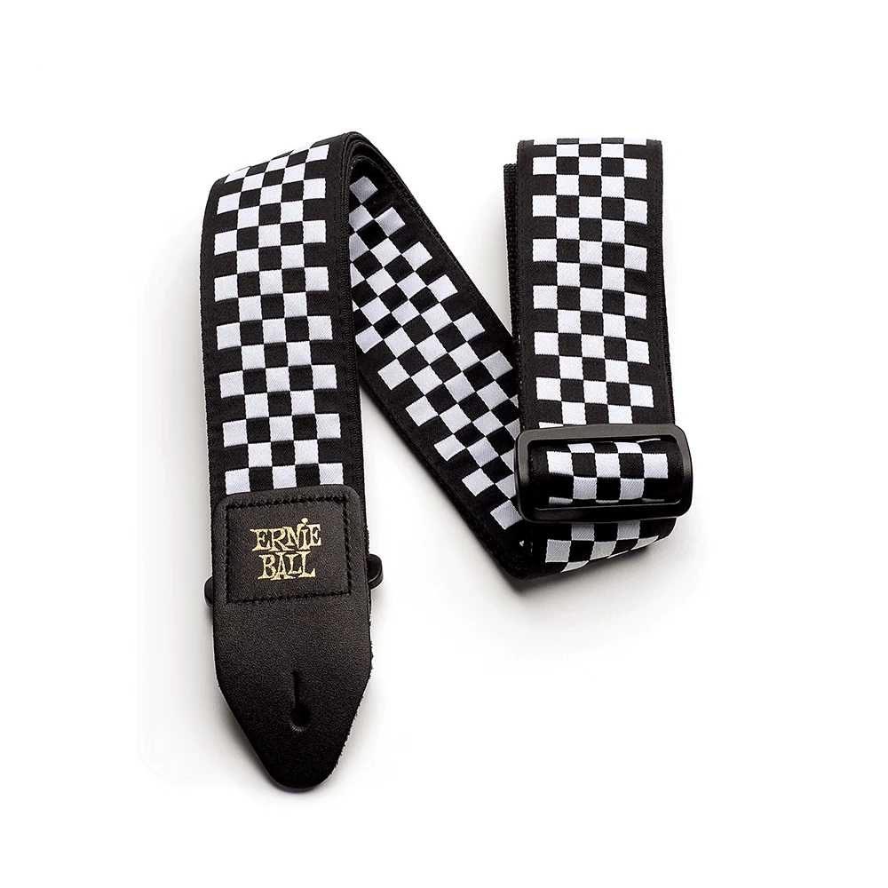 Ernie Ball 4149 Jacquard Strap - Black and White Checkered
