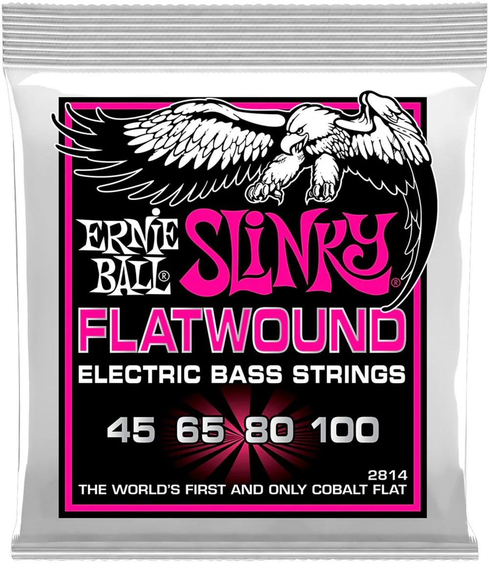 Ernie Ball 2814 Super Slinky Flatwound Electric Bass Strings (45-100) - Image 2