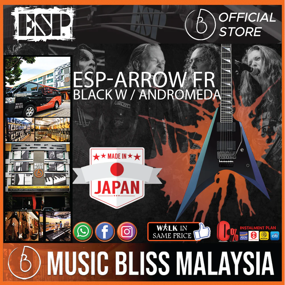 ESP Original ARROW FR - Black w/ Andromeda [MIJ - Made in Japan]