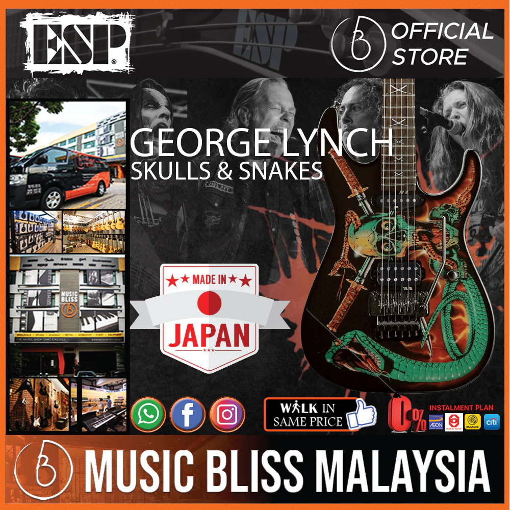 ESP Original GEORGE LYNCH Signature SKULLS & SNAKES GRAPHIC [MIJ - Made in Japan]