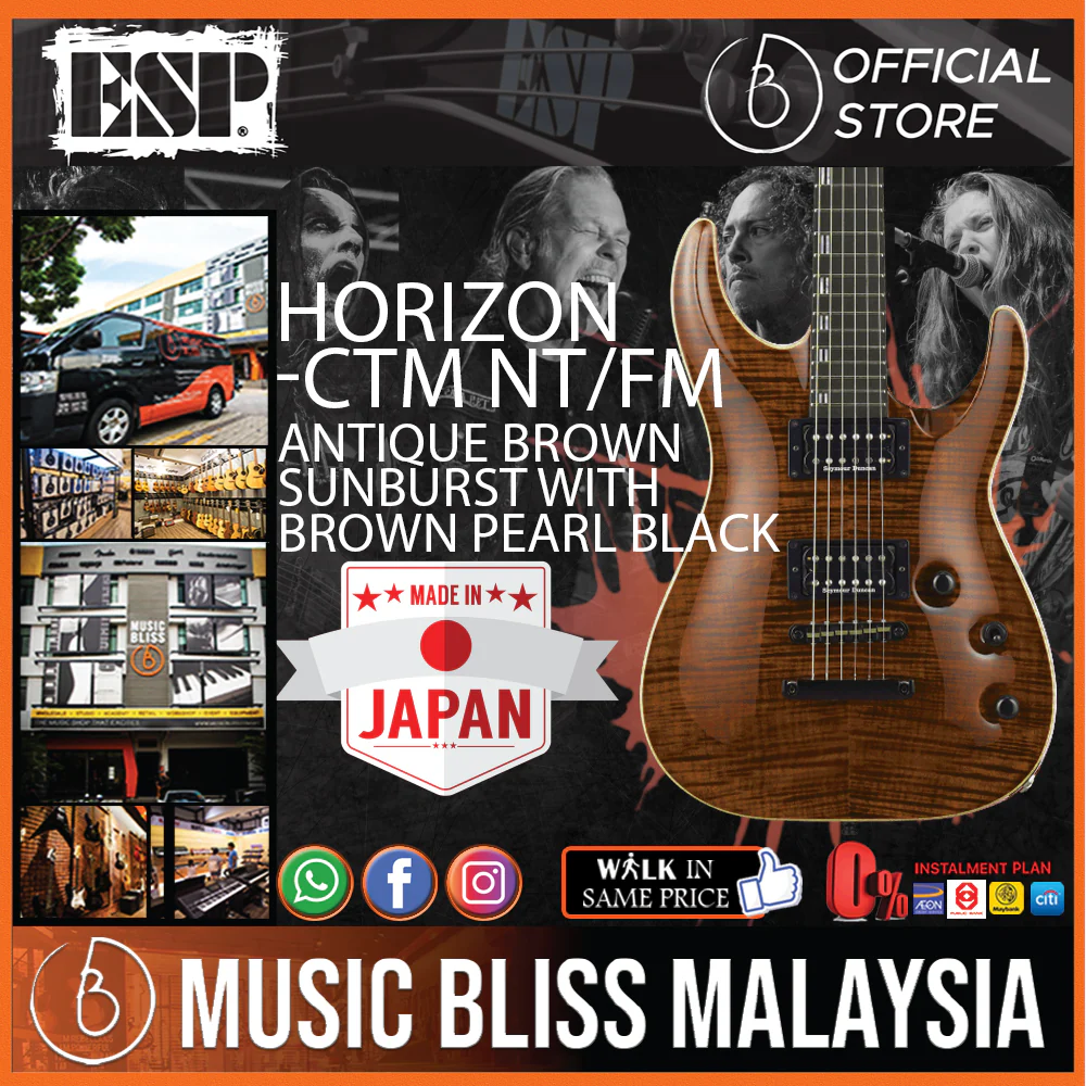 ESP Original HORIZON-CTM NT/FM - Antique Brown Sunburst [MIJ - Made in Japan]