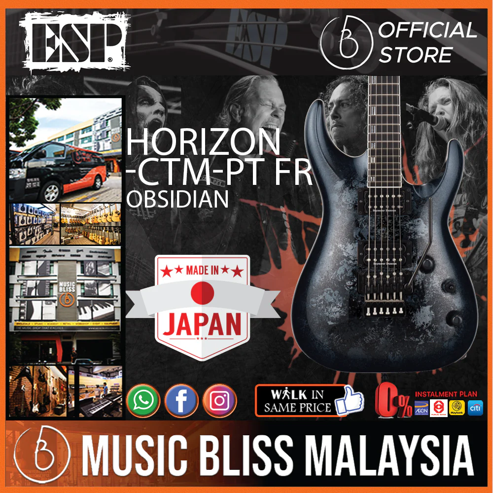 ESP Original HORIZON-CTM-PT FR - Obsidian (White Pearl Black) [MIJ - Made in Japan]
