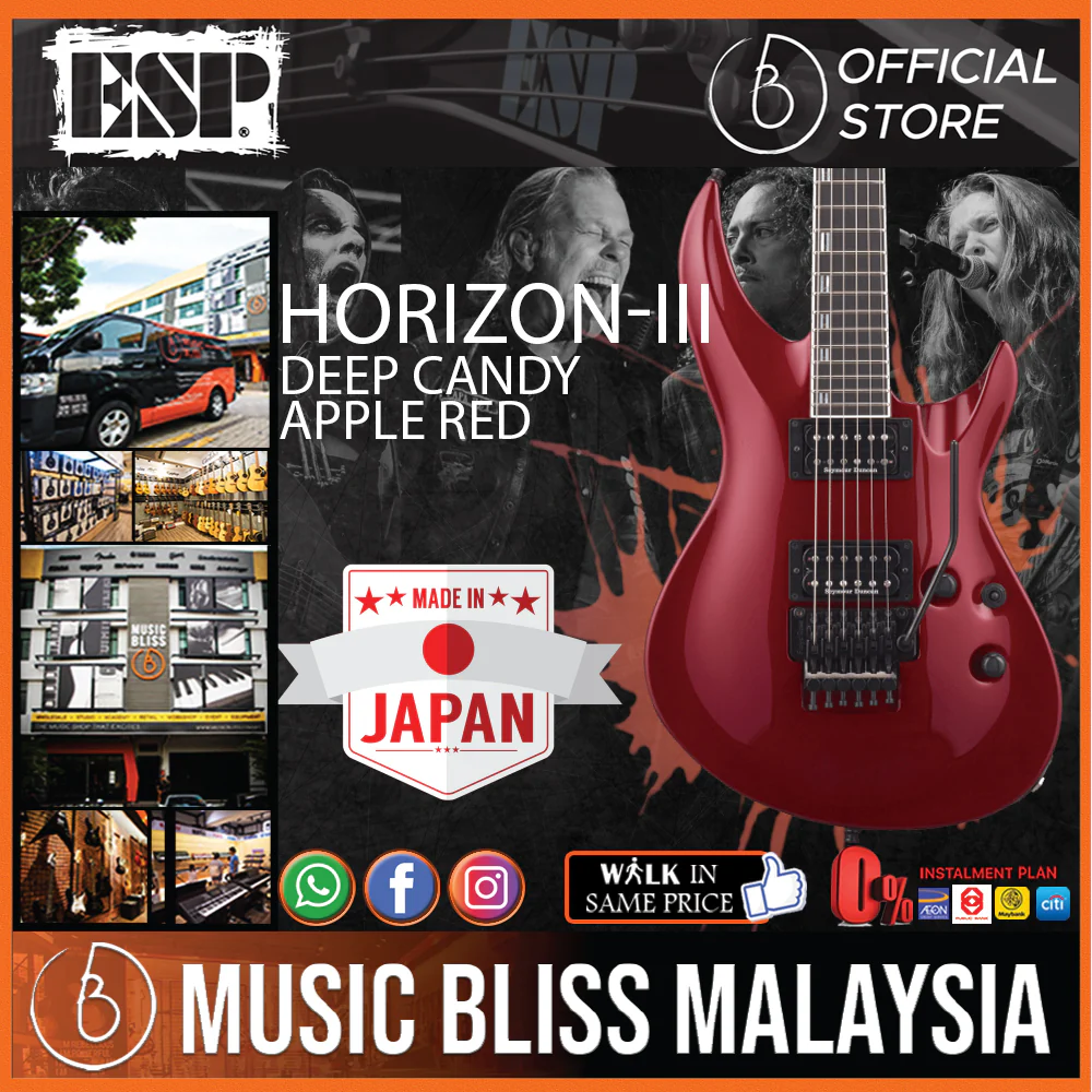 ESP Original HORIZON-III - Deep Candy Apple Red [MIJ - Made in Japan]