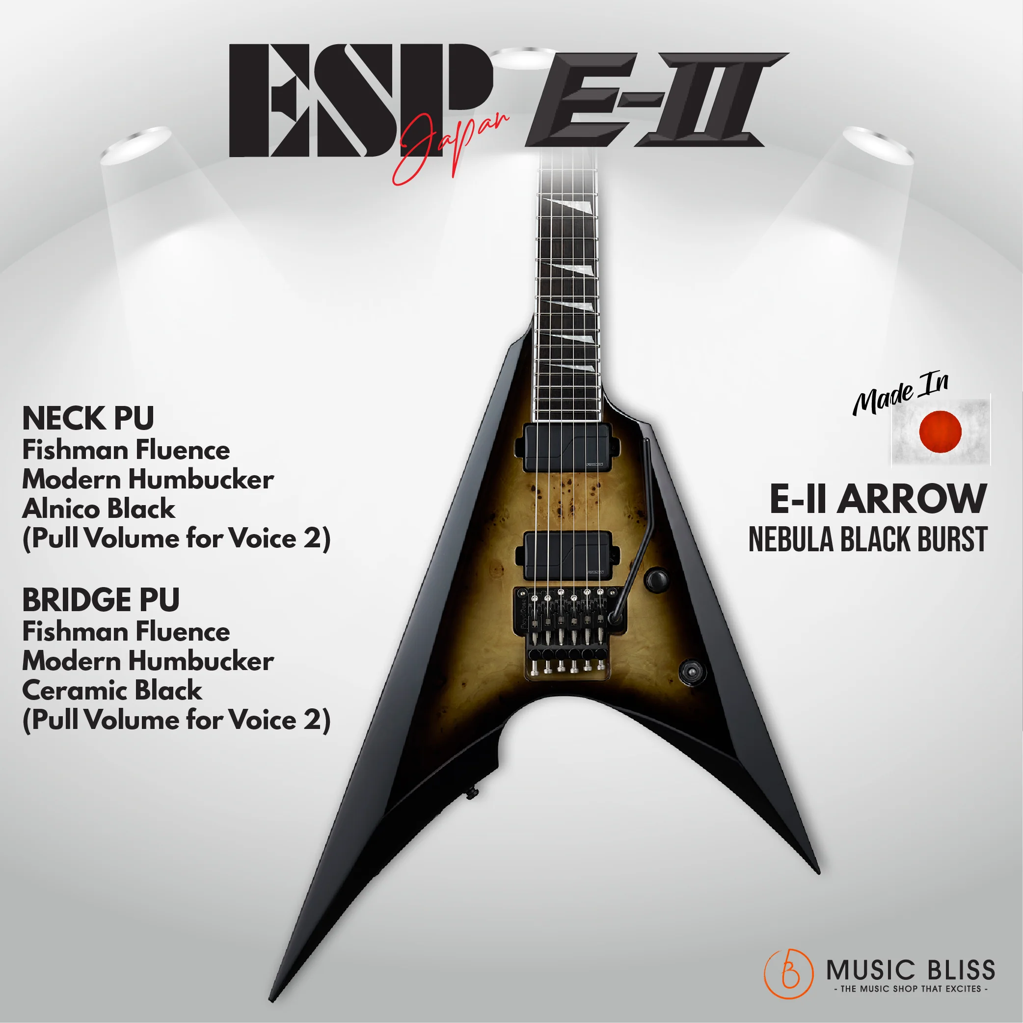 ESP Japan E-II Arrow - Nebula Blackburst [MIJ]