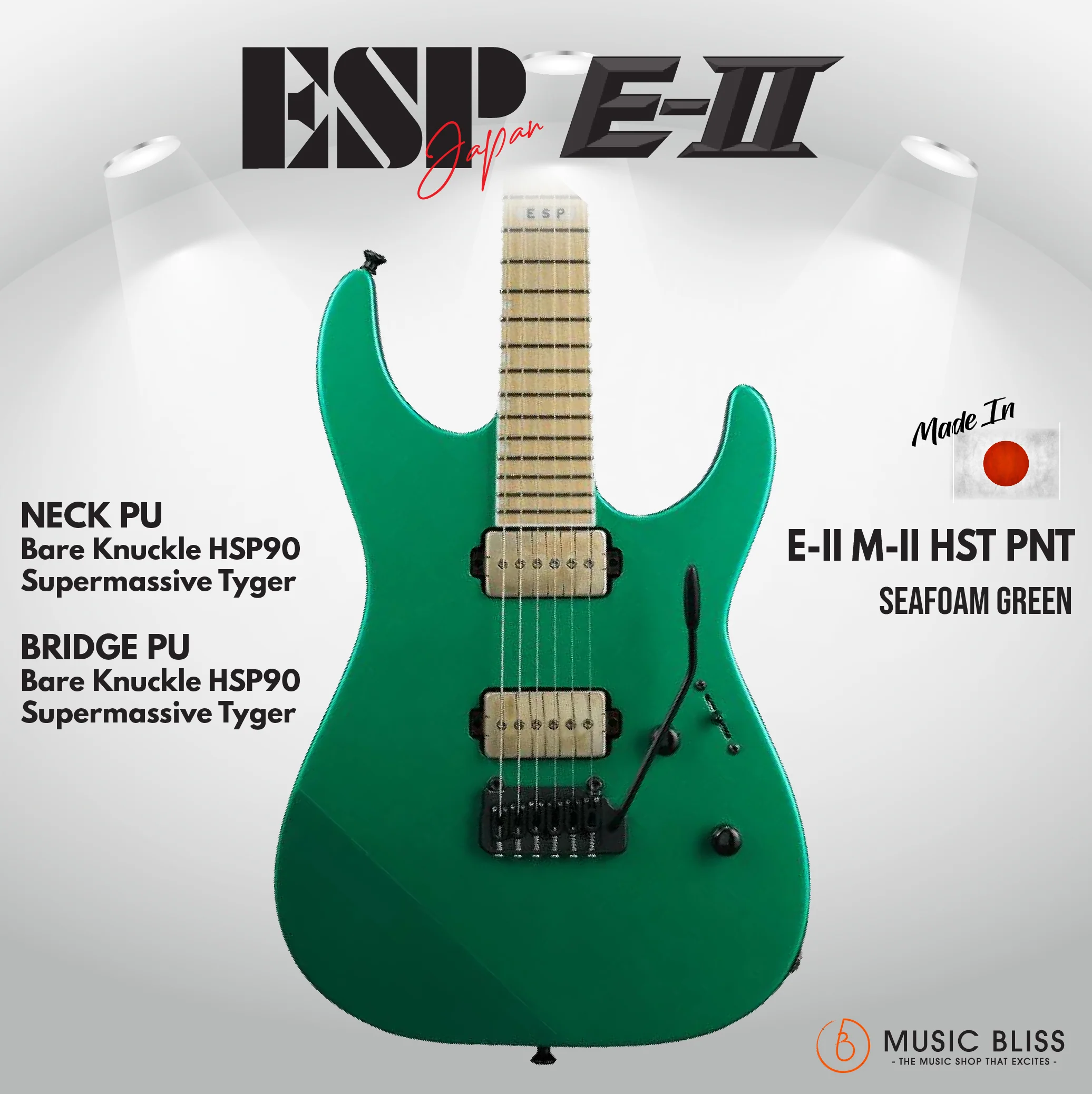 ESP Japan E-II M-II HST P Electric Guitar - Seafoam Green [MIJ]
