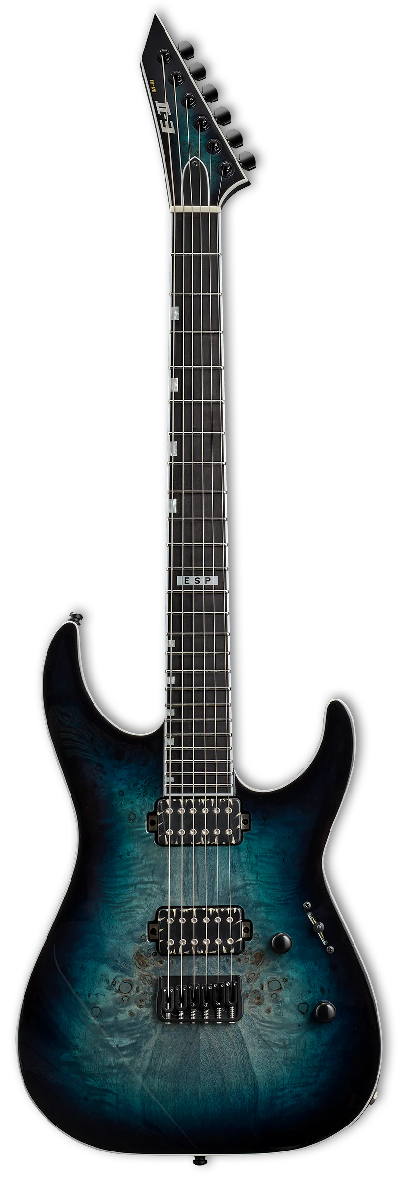 ESP Japan E-II M-II HT Electric Guitar - Mercury Blue Burst [MIJ] - Image 2