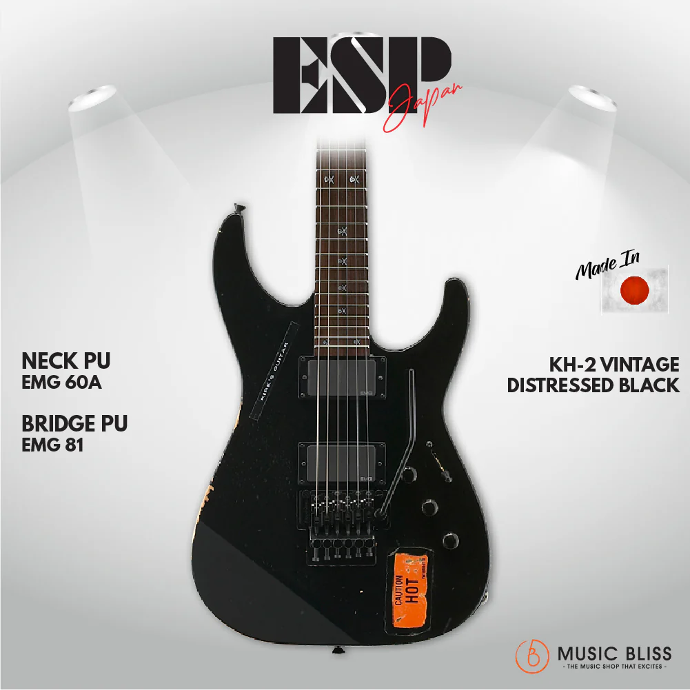 ESP Original KIRK HAMMETT Signature KH-2 - Vintage Black [MIJ - Made in Japan]