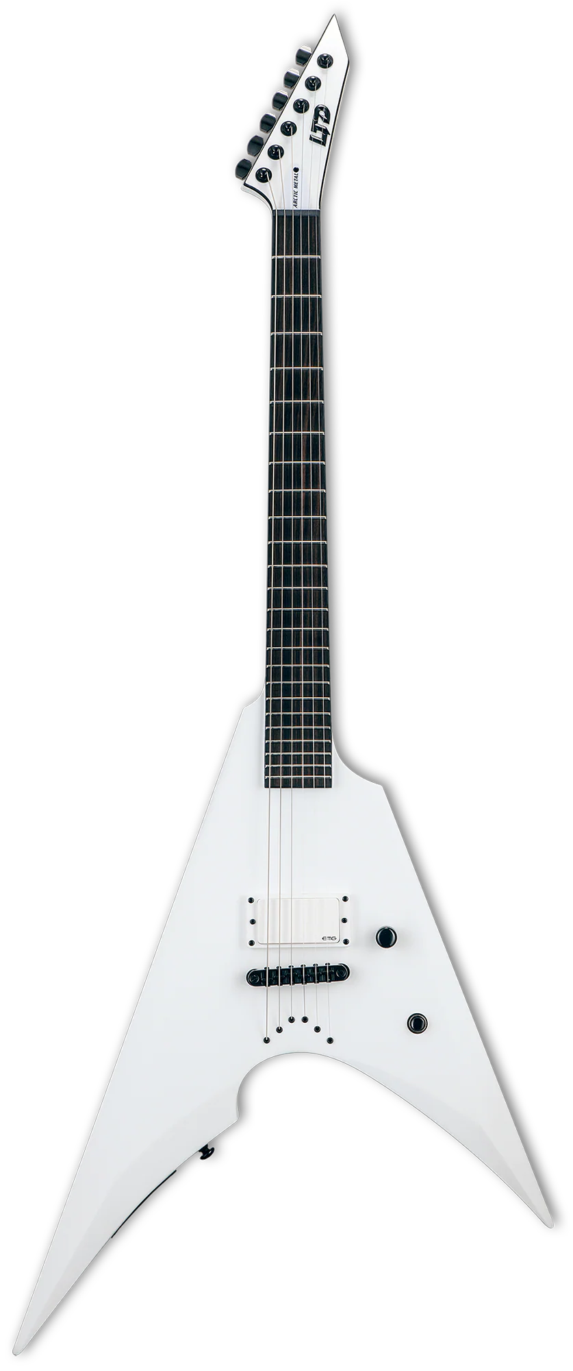 ESP LTD Arrow NT Arctic Metal Electric Guitar - Snow White Satin - Image 2