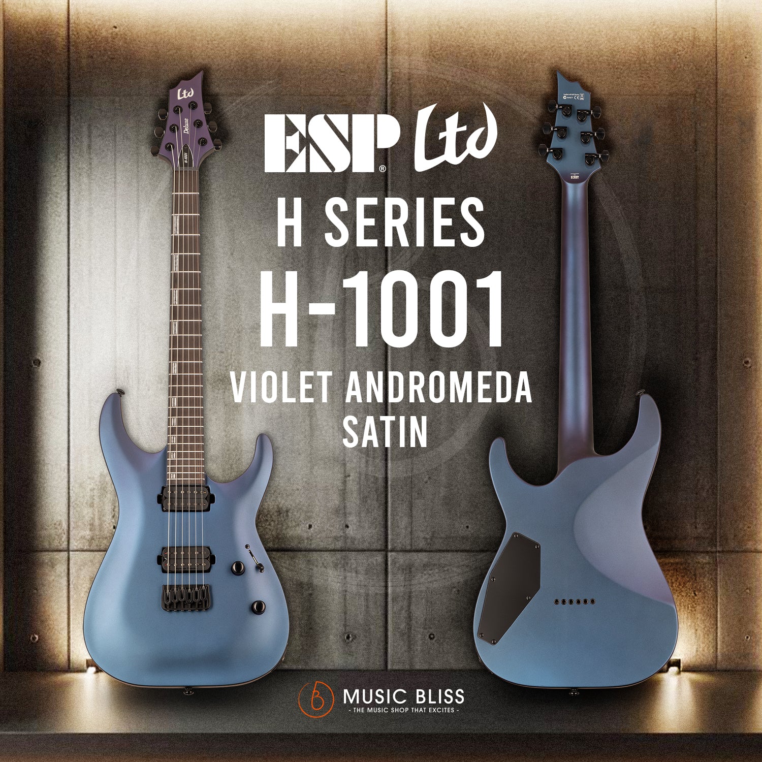 ESP LTD Deluxe H-1001 Electric Guitar - Violet Andromeda Satin