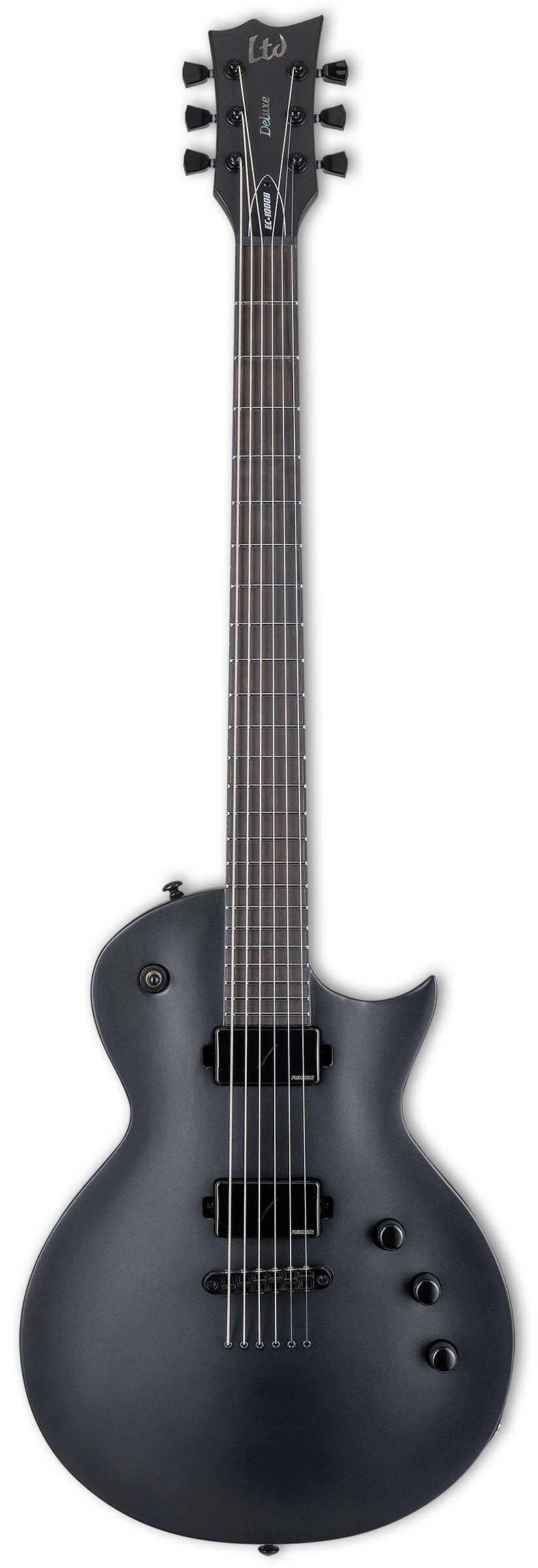 ESP LTD EC-1000 Baritone Electric Guitar - Charcoal Metallic Satin - Image 3