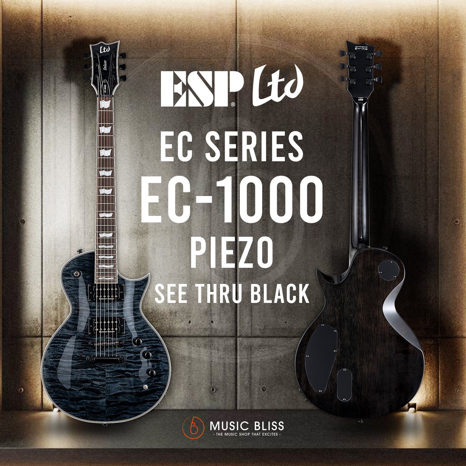 ESP LTD EC-1000 Piezo - See Thru Black
