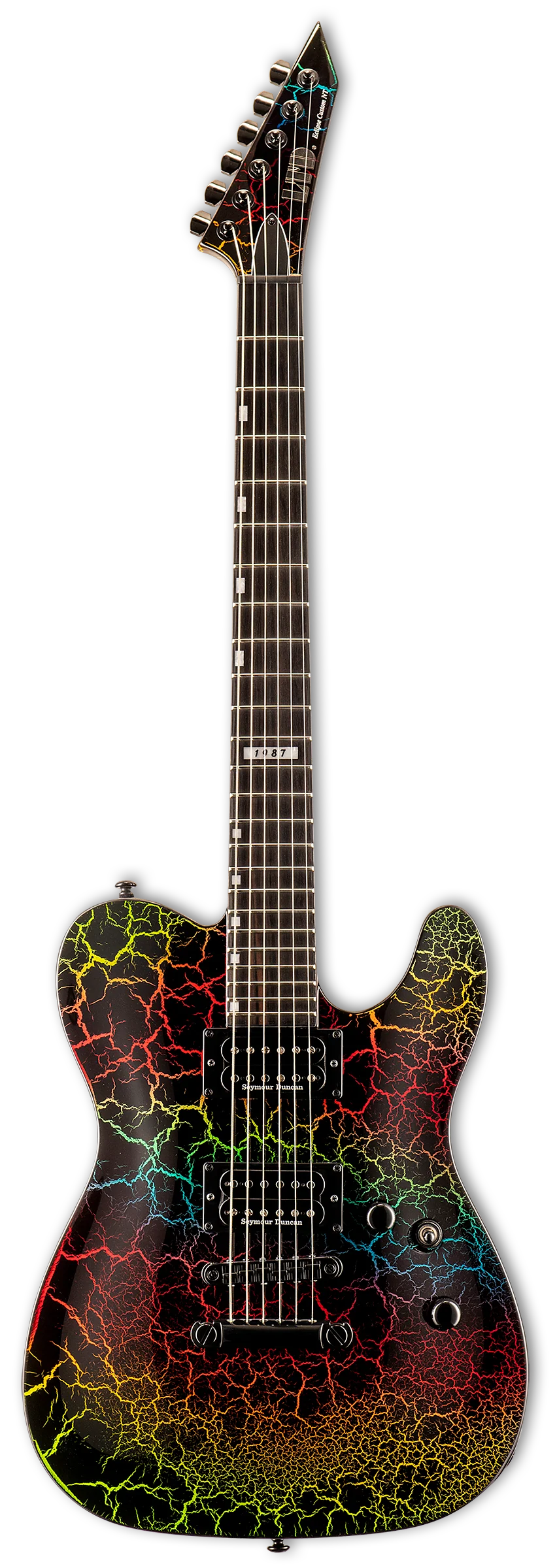ESP LTD Eclipse '87 NT - Rainbow Crackle - Image 2