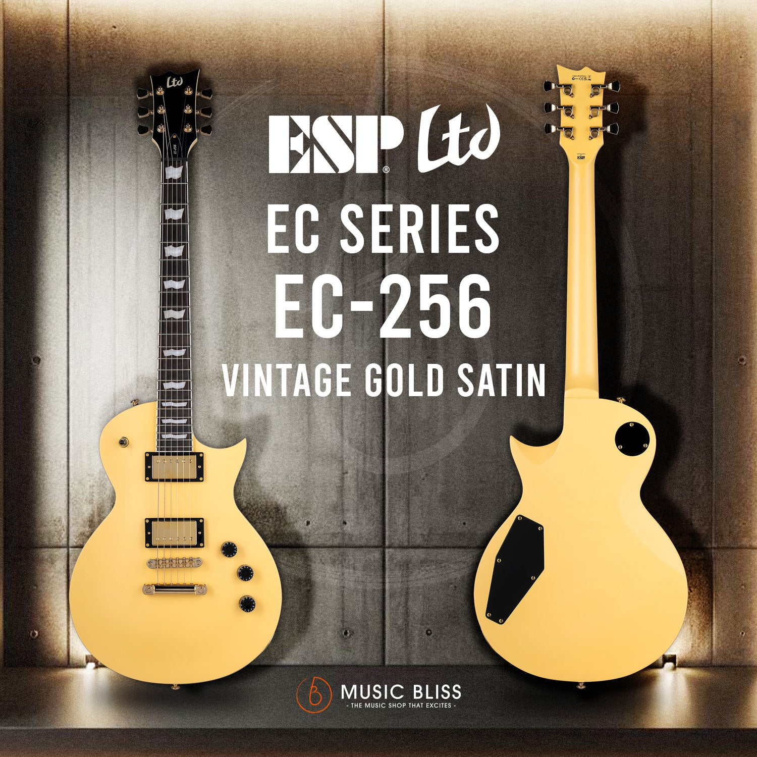 ESP LTD Eclipse EC-256 Electric Guitar - Vintage Gold Satin