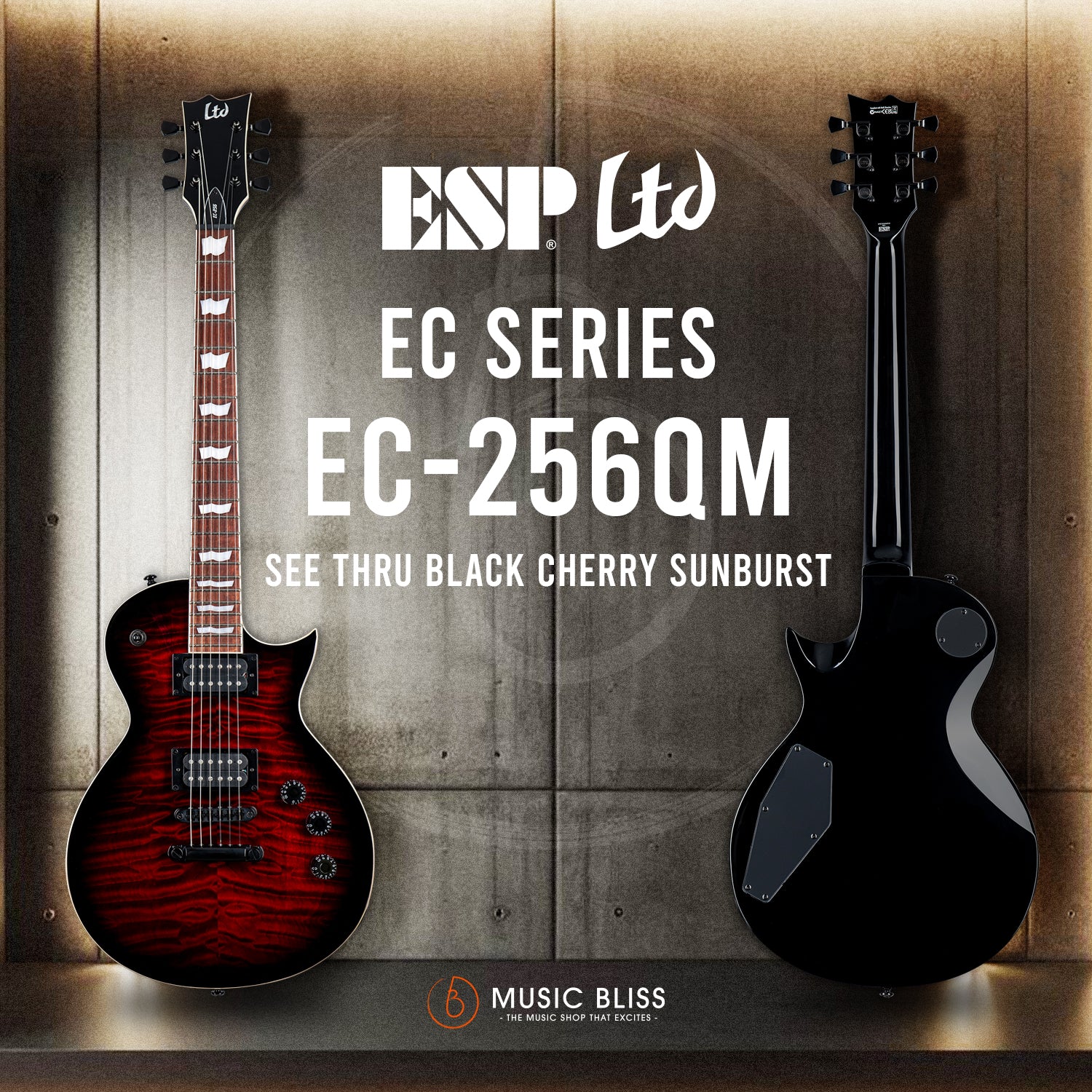 ESP LTD Eclipse EC-256QM Electric Guitar - See Thru Black Cherry Sunburst