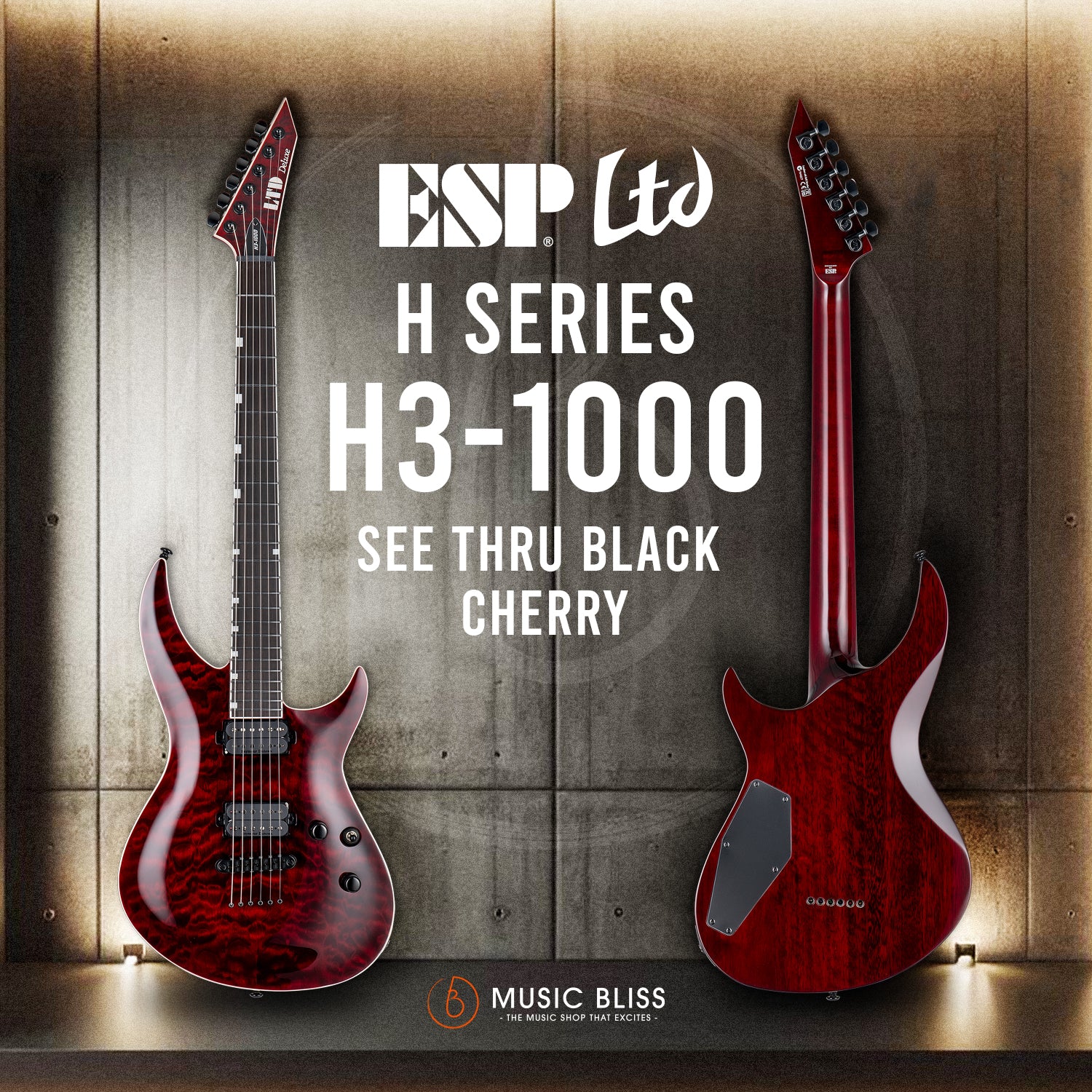 ESP LTD H3-1000 Electric Guitar - Black Cherry