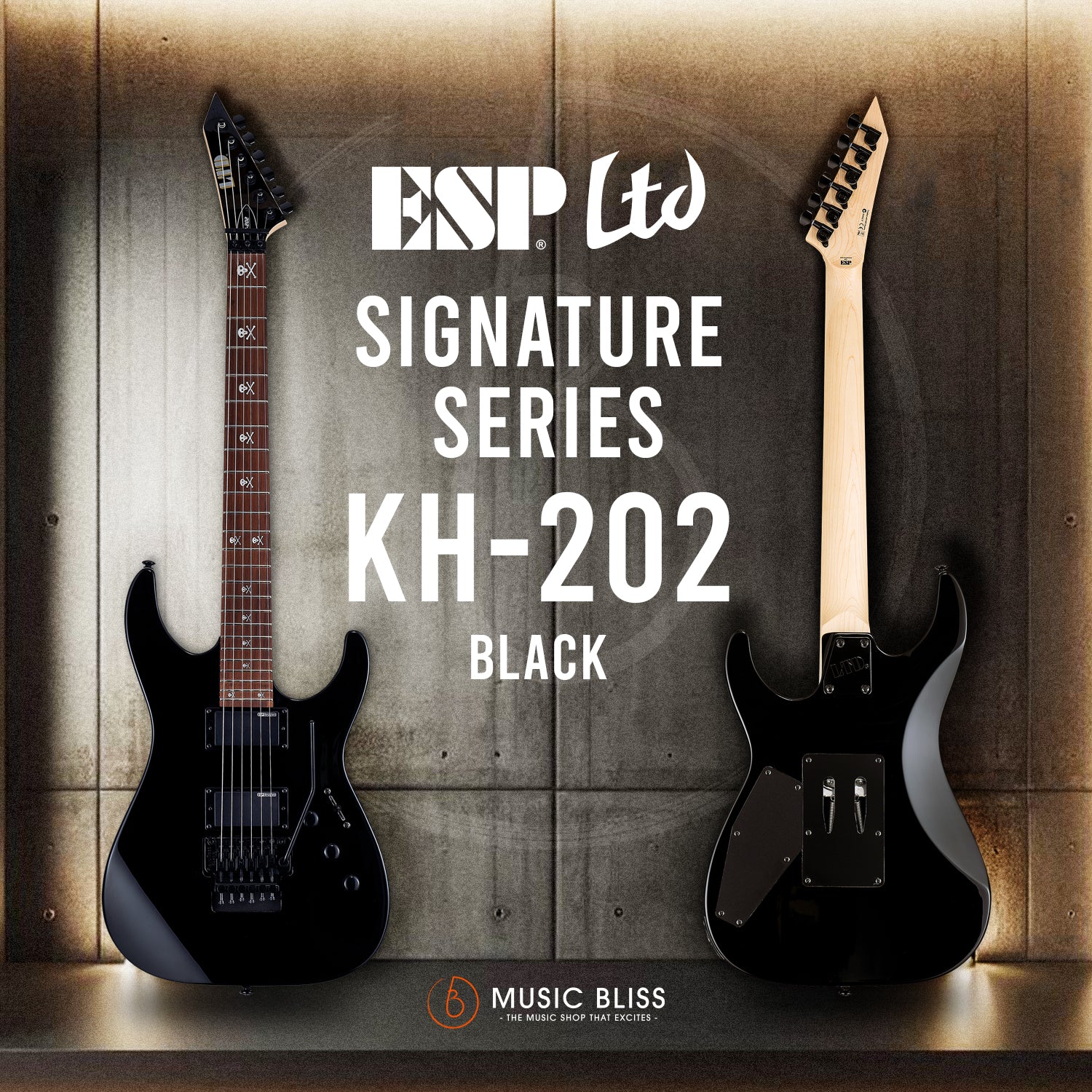 ESP LTD KH-202 Kirk Hammett Signature Electric Guitar - Black