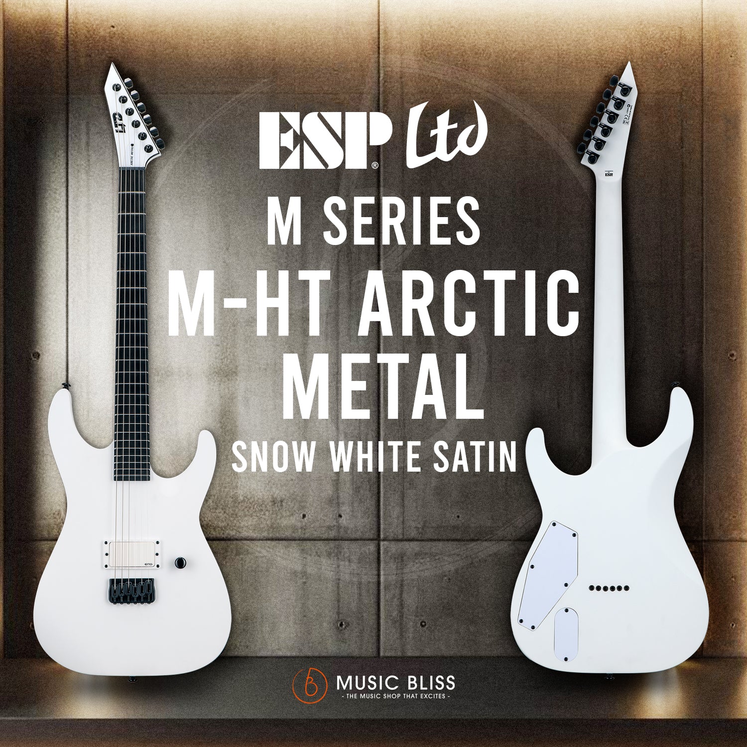 ESP LTD M-HT Arctic Metal - Snow White Satin