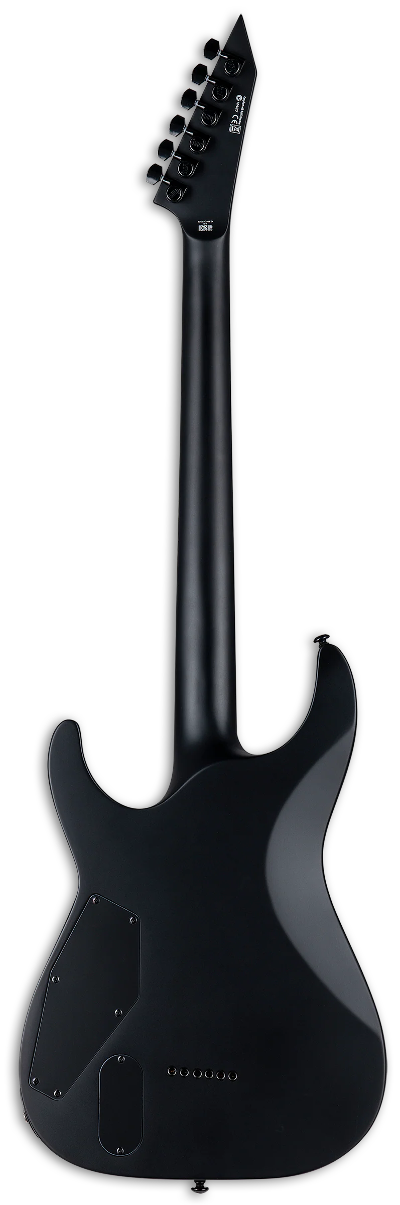 ESP LTD MH-1000 Baritone Electric Guitar - Black Satin - Image 3